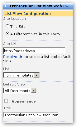 Trentacular List View Web Part Editor