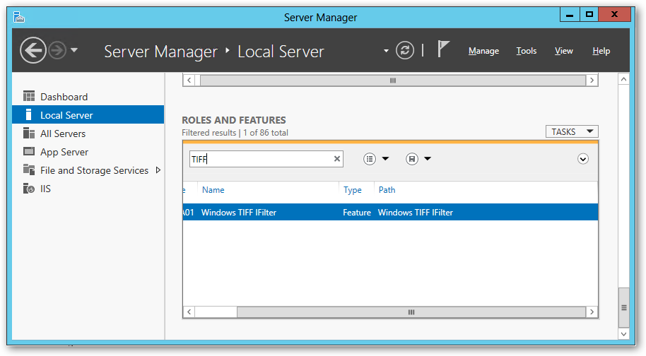Windows TIFF iFilter Feature